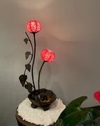 Bowl Lamp 2 Up (Red Bamboo)